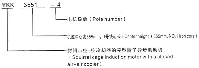 YKK系列(H355-1000)高压扬州三相异步电机西安泰富西玛电机型号说明